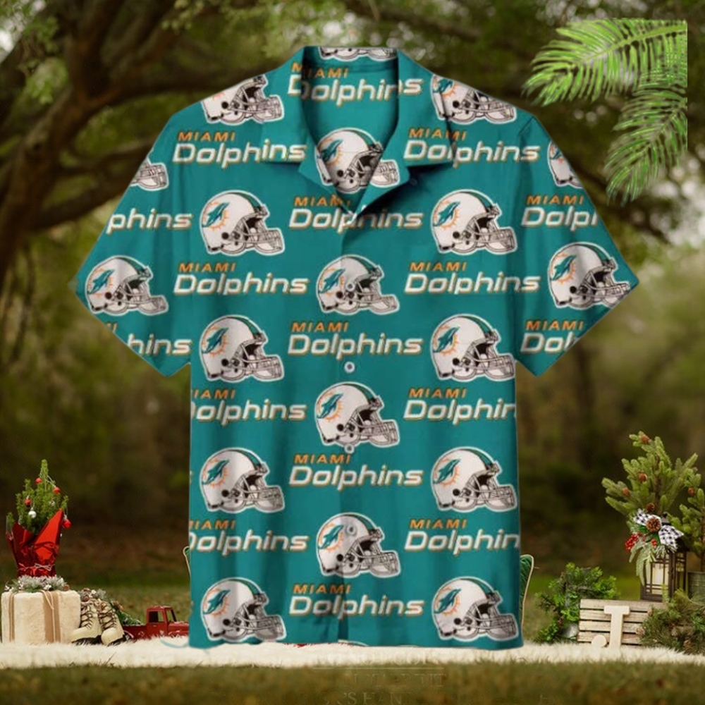 NFL Miami Dolphin Logo Hawaiian Shirt NFL Miami Dolphin Logo Hawaiian Shirt