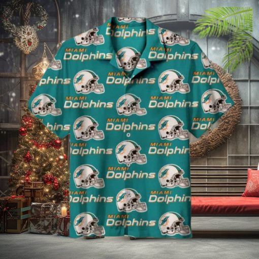 NFL Miami Dolphin Logo Hawaiian Shirt