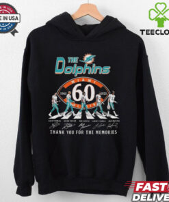 NFL Miami Dolphins 60th 1965 2025 Thank You For The Memories Signatures Shirt