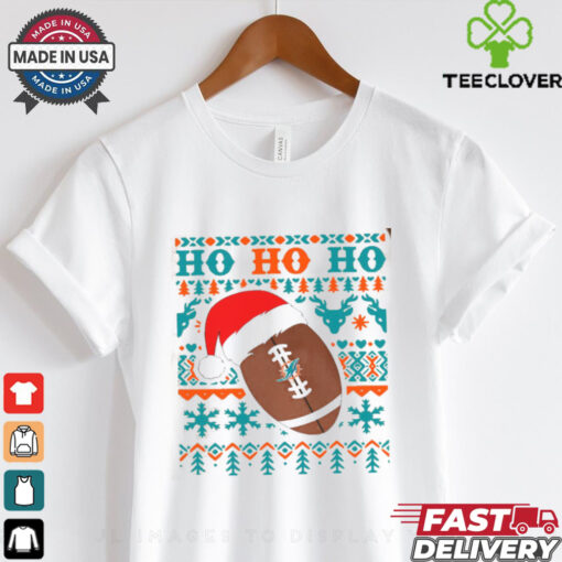 NFL Miami Dolphins Football Santa Claus Hohoho Christmas Patternshirt