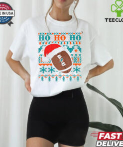NFL Miami Dolphins Football Santa Claus Hohoho Christmas Patternshirt