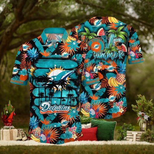 NFL Miami Dolphins Hawaii Shirt Flower Relaxed Island Wear