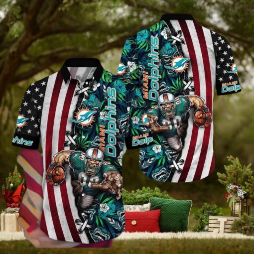 NFL Miami Dolphins Hawaii Shirt Mascot Aloha Summer Shirt