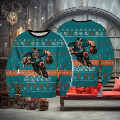 NFL Miami Dolphins Knitted Christmas Sweater Snowball