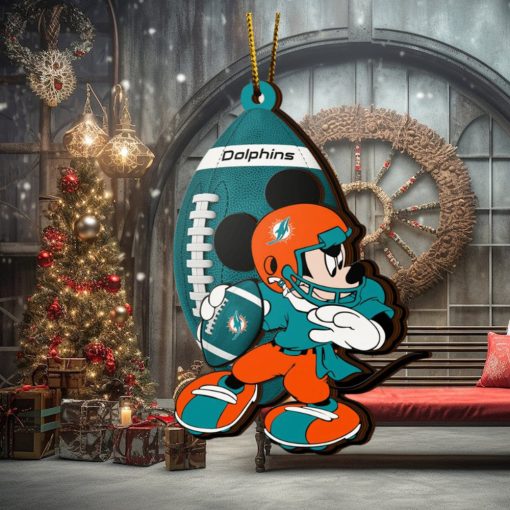 NFL Miami Dolphins Mickey Mouse Christmas Ornament