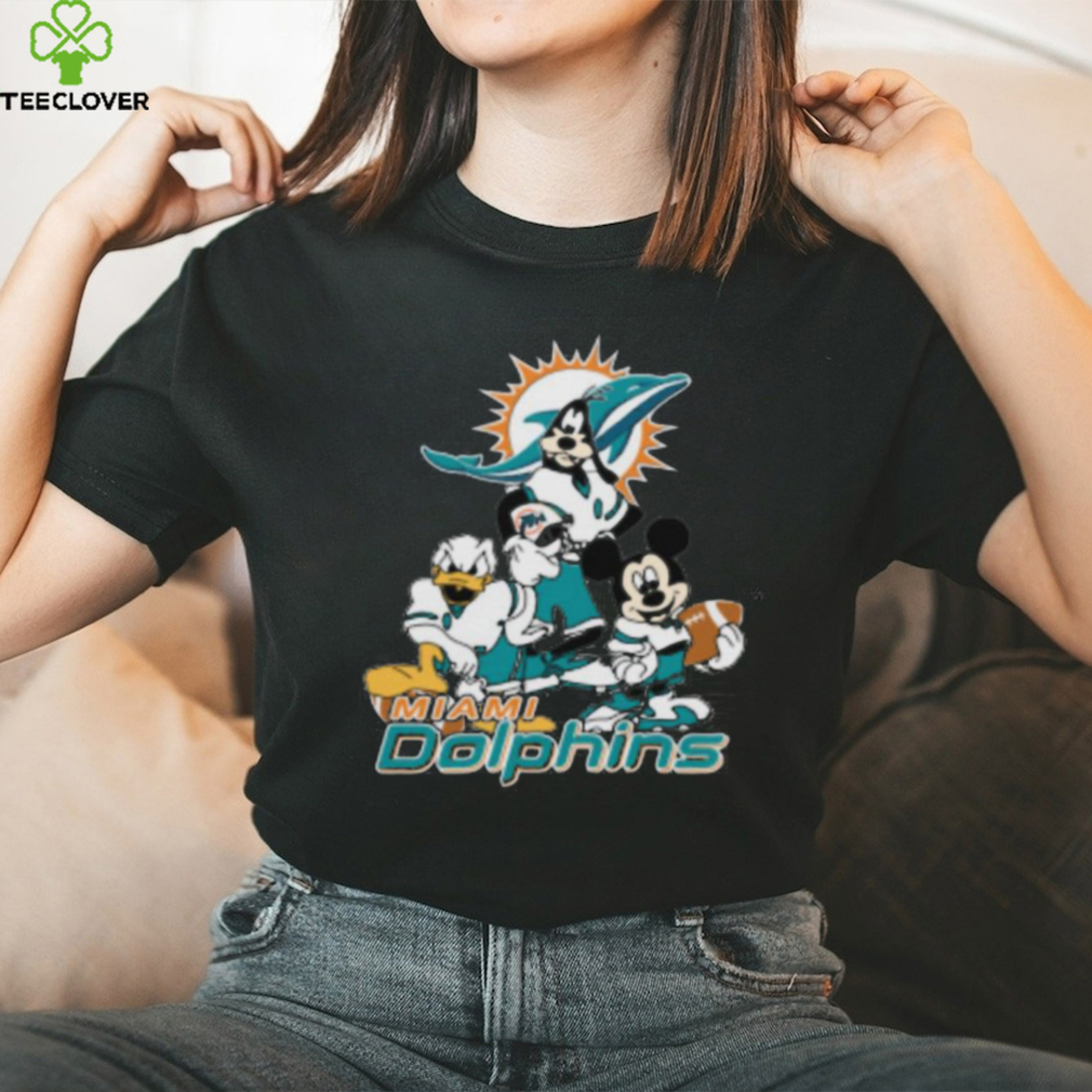 NFL Miami Dolphins Mickey Mouse Donald Duck Goofy Football Shirt T Shirt NFL Miami Dolphins Mickey Mouse Donald Duck Goofy Football Shirt T Shirt
