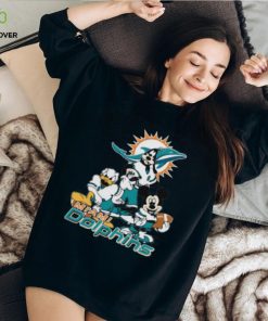 NFL Miami Dolphins Mickey Mouse Donald Duck Goofy Football Shirt T Shirt 3 NFL Miami Dolphins Mickey Mouse Donald Duck Goofy Football Shirt T Shirt