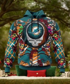 NFL Miami Dolphins Mix Grateful Dead, Personalized Name & Number Specialized Concepts Kits 3D Hoodie