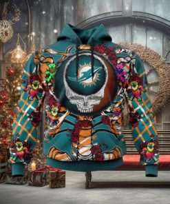 NFL Miami Dolphins Mix Grateful Dead, Personalized Name & Number Specialized Concepts Kits 3D Hoodie