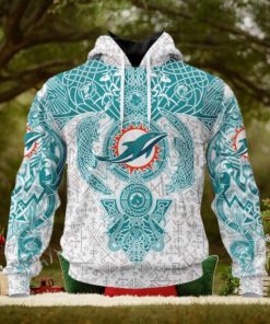NFL Miami Dolphins Norse Viking Symbols 3D Hoodie