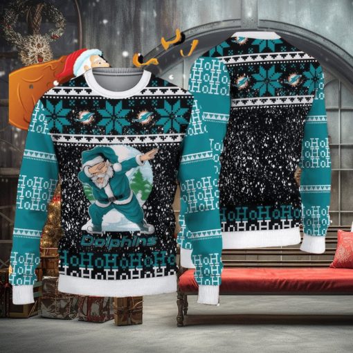 NFL Miami Dolphins Santa Funny Ugly Christmas 3D Sweater Winterlude