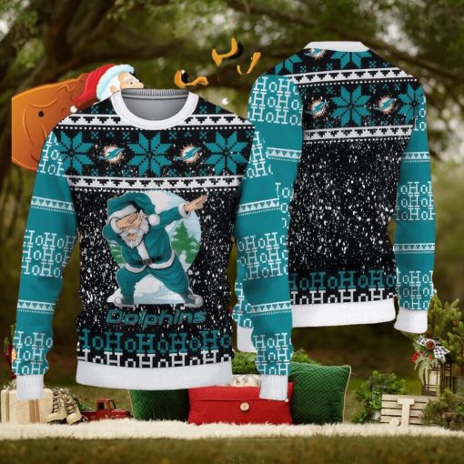 NFL Miami Dolphins Santa Funny Ugly Christmas 3D Sweater Winterlude