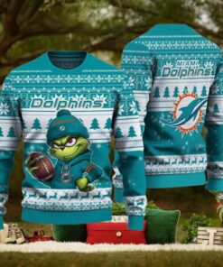 NFL Miami Dolphins The Grinch Ugly Christmas Sweater