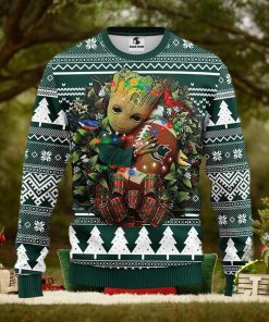 NFL Michigan State Spartans Groot Hug Christmas Ugly Sweater