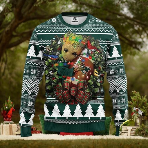 NFL Michigan State Spartans Groot Hug Christmas Ugly Sweater