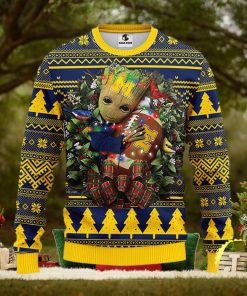 NFL Michigan Wolverines Groot Hug Christmas Ugly Sweater