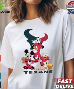 NFL Mickey Donald Goofy The Three Houston Texans Football T Shirt