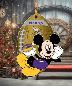 NFL Minnesota Vikings 2023 Xmas Mickey Custom Name Christmas Tree Decorations Ornament