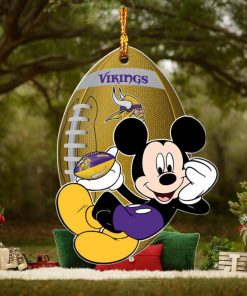 NFL Minnesota Vikings 2023 Xmas Mickey Custom Name Christmas Tree Decorations Ornament