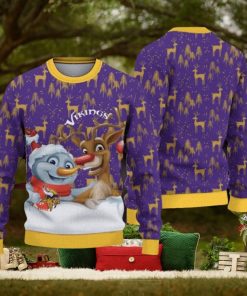 NFL Minnesota Vikings Christmas Reindeer Sport Christmas Ugly Sweater 3D