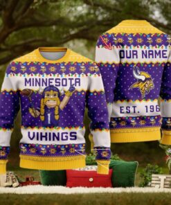NFL Minnesota Vikings Cute Mascot Custom Ugly Christmas Sweater