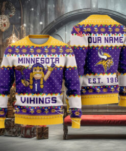 NFL Minnesota Vikings Cute Mascot Custom Ugly Christmas Sweater