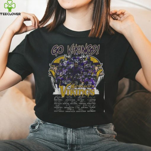 NFL Minnesota Vikings Full Team Signature Fullprinted T Shirt