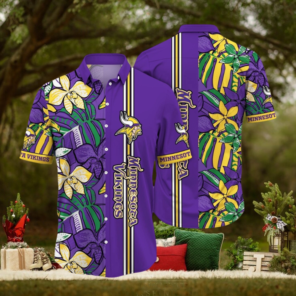NFL Minnesota Vikings Hawaii Shirt Flower Chic Aloha Fashion NFL Minnesota Vikings Hawaii Shirt Flower Chic Aloha Fashion