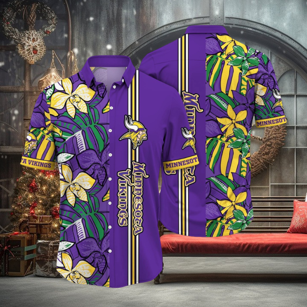 NFL Minnesota Vikings Hawaii Shirt Flower Chic Aloha Fashion NFL Minnesota Vikings Hawaii Shirt Flower Chic Aloha Fashion