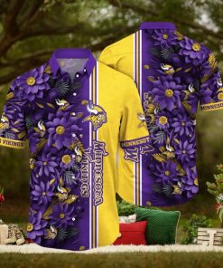 NFL Minnesota Vikings Hawaii Shirt Flower Tropical Vibes In Shirts