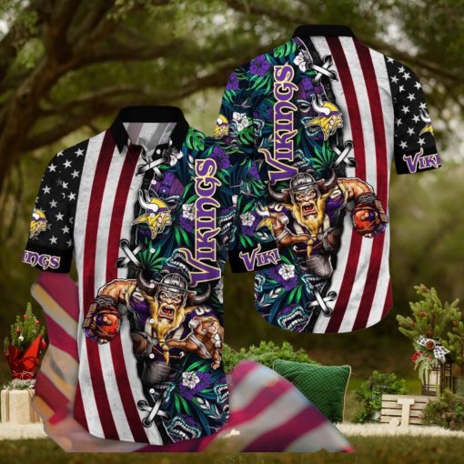 NFL Minnesota Vikings Hawaii Shirt Mascot Aloha Summer Shirt