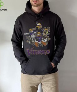 NFL Minnesota Vikings Looney Tunes Bug Bunnys Daffy Tasmania Fullprinted T Shirt