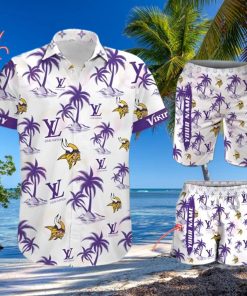 NFL Minnesota Vikings Louis Vuitton Logo Pattern Hawaiian Shirt