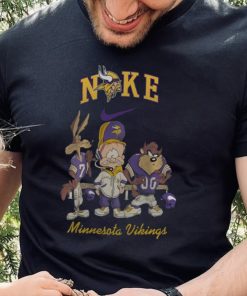 NFL Minnesota Vikings Nike Looney Tunes Wile E Coyote Elmer Fudd Tasmania Fullprinted T Shirt