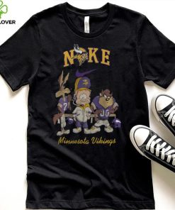 NFL Minnesota Vikings Nike Looney Tunes Wile E Coyote Elmer Fudd Tasmania Fullprinted T Shirt