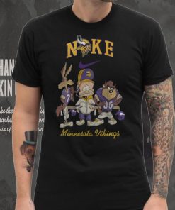 NFL Minnesota Vikings Nike Looney Tunes Wile E Coyote Elmer Fudd Tasmania Fullprinted T Shirt