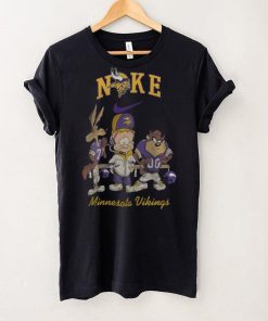 NFL Minnesota Vikings Nike Looney Tunes Wile E Coyote Elmer Fudd Tasmania Fullprinted T Shirt