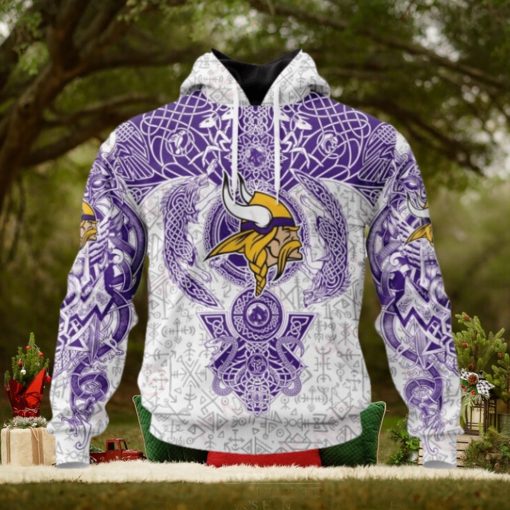 NFL Minnesota Vikings Norse Viking Symbols 3D Hoodie