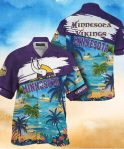 NFL Minnesota Vikings Palm Tree Hot Summer Hawaiian Shirt Gifts Sport Fans