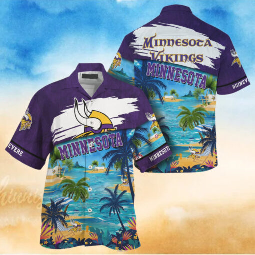 NFL Minnesota Vikings Palm Tree Hot Summer Hawaiian Shirt Gifts Sport Fans