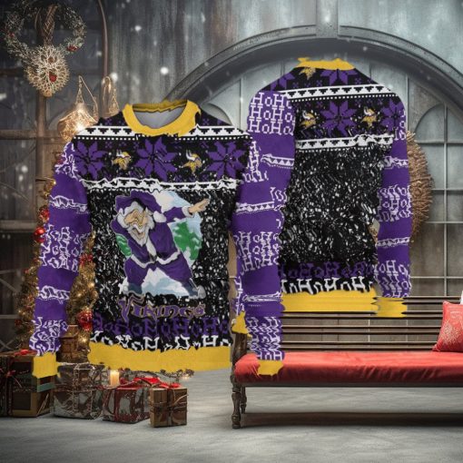 NFL Minnesota Vikings Santa Claus Ho Ho Ho Show Team Spirit Ugly Christmas Sweater