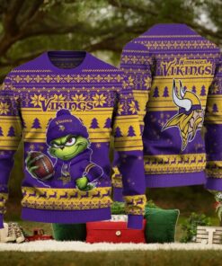 NFL Minnesota Vikings The Grinch Ugly Christmas Sweater