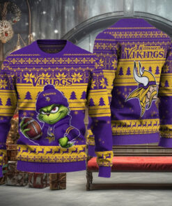 NFL Minnesota Vikings The Grinch Ugly Christmas Sweater