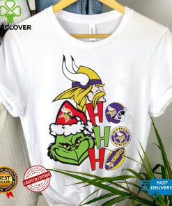 NFL Minnesota Vikings football Grinch ho ho ho helmet logo shirt