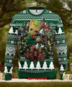 NFL Minnesota Wild Groot Hug Christmas Ugly Sweater