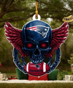 NFL New England Patriots 2023 Holiday Gifts Xmas Tree Decorations Skull Ornament