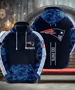 NFL New England Patriots Blue Camo Pullover Hoodie