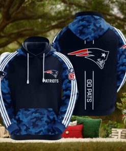 NFL New England Patriots Blue Camo Pullover Hoodie