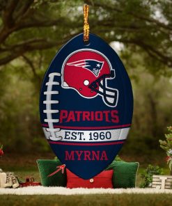 NFL New England Patriots Football Xmas Custom Name Ornament