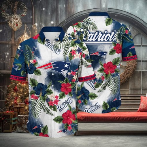 NFL New England Patriots Hawaii Shirt Flower Trendy Floral Tops